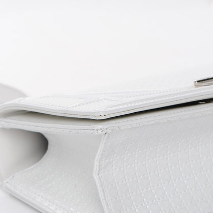 Christian Dior Patent Micro-Cannage Small Diorama Flap Bag White 18 of 21
