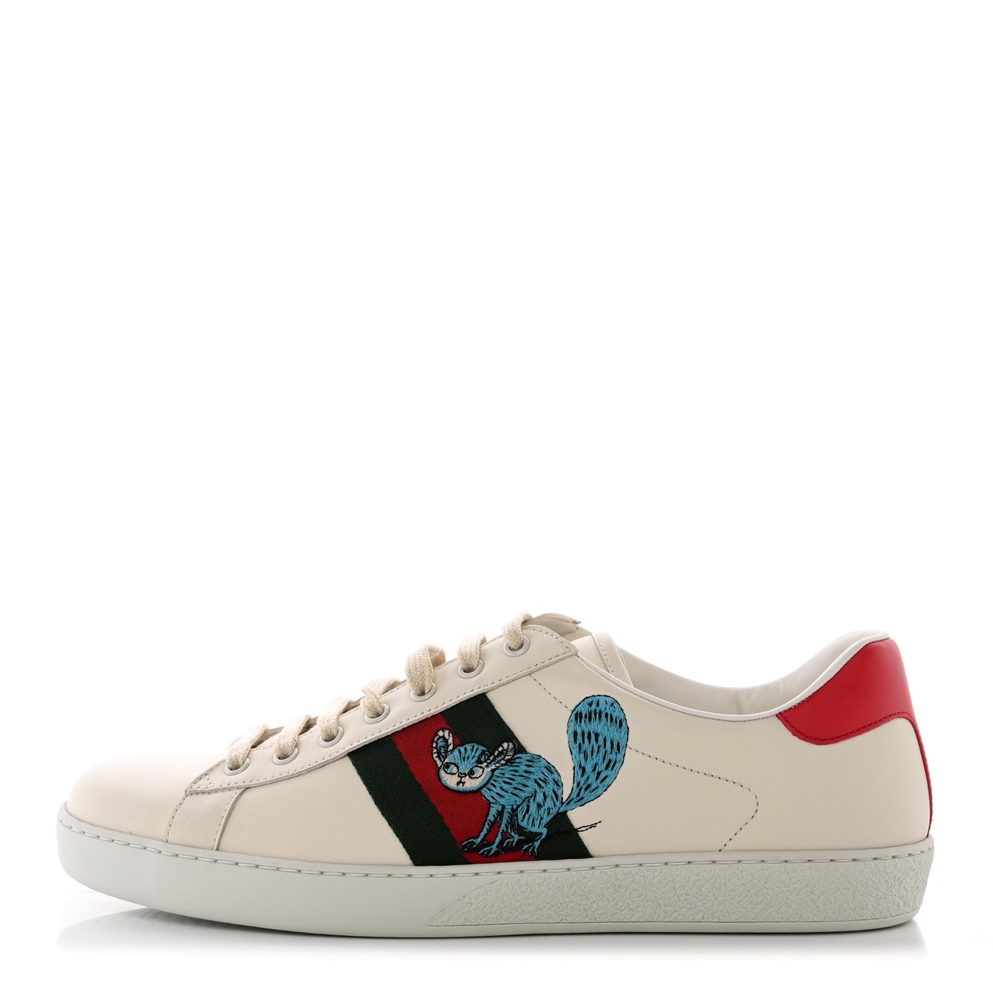 X FREYA HARTAS Calfskin Miro Soft Web Mythical Creature Embroidered Mens Ace Sneakers 11 New Mystic White