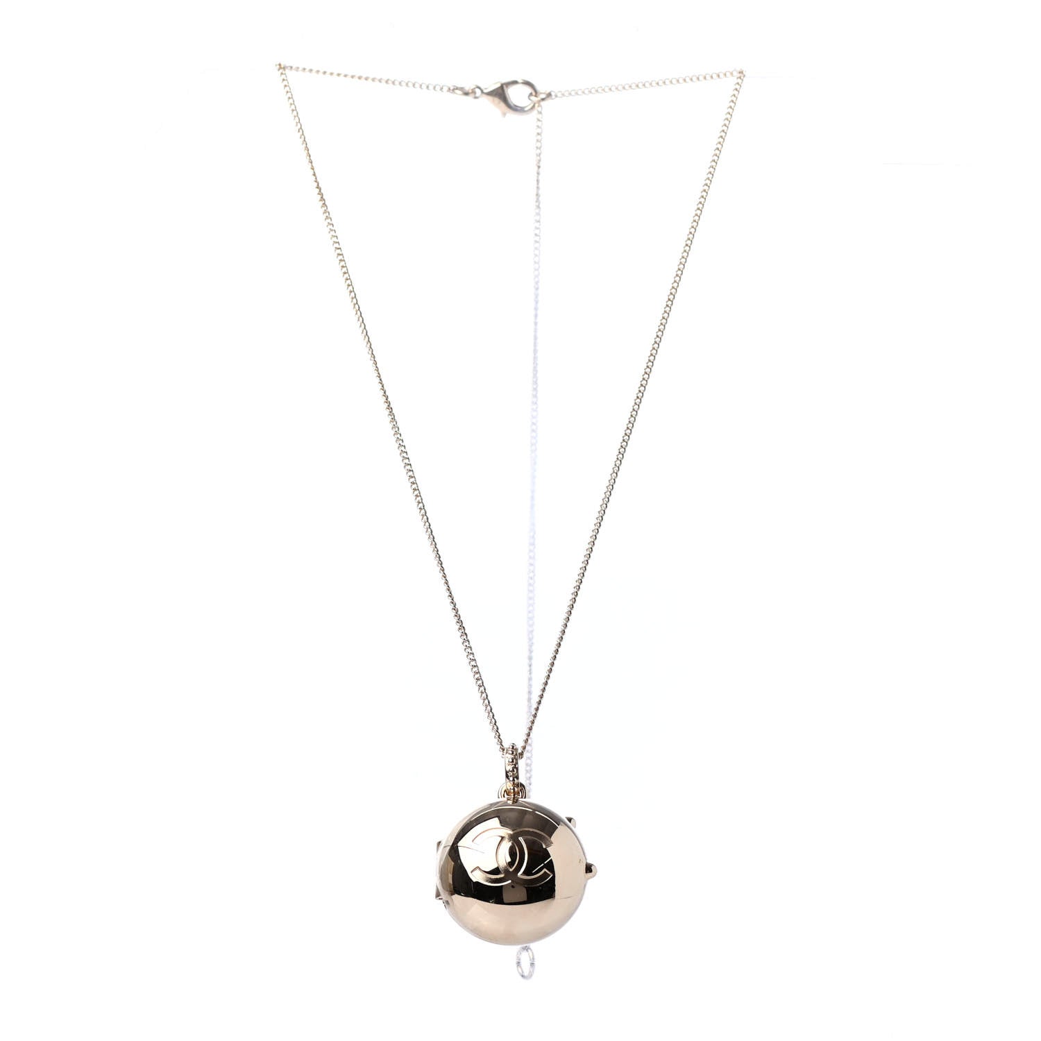 Chanel Metal CC Locket Necklace Gold 2 of 4