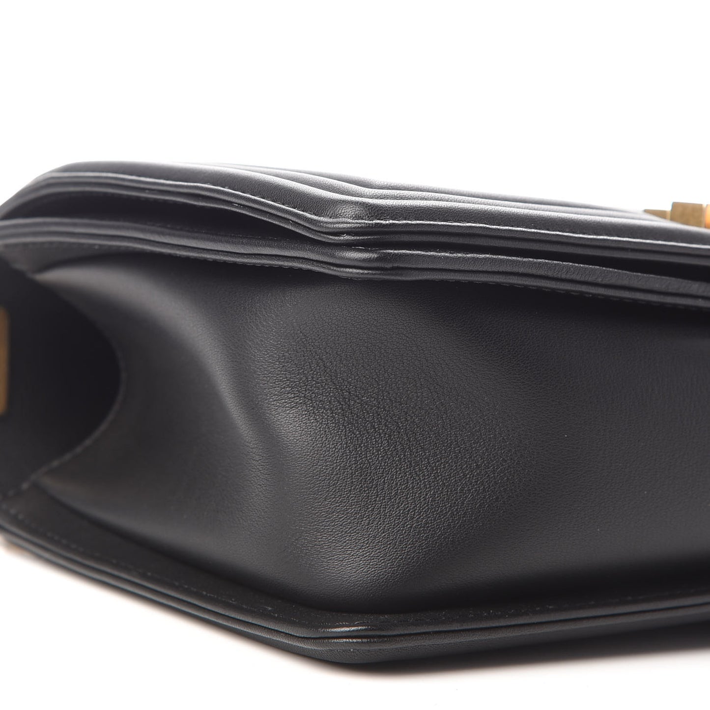Lambskin Quilted Medium Boy Flap Black