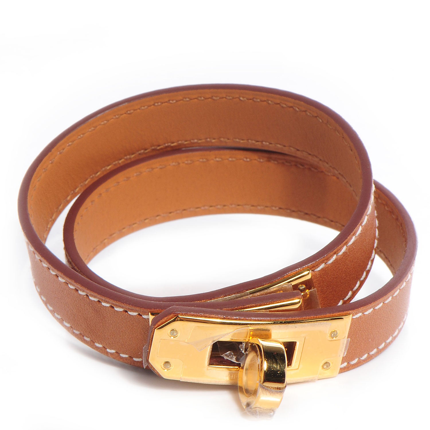 Hermes Barenia Kelly Double Tour Bracelet Small Fauve 1 of 6