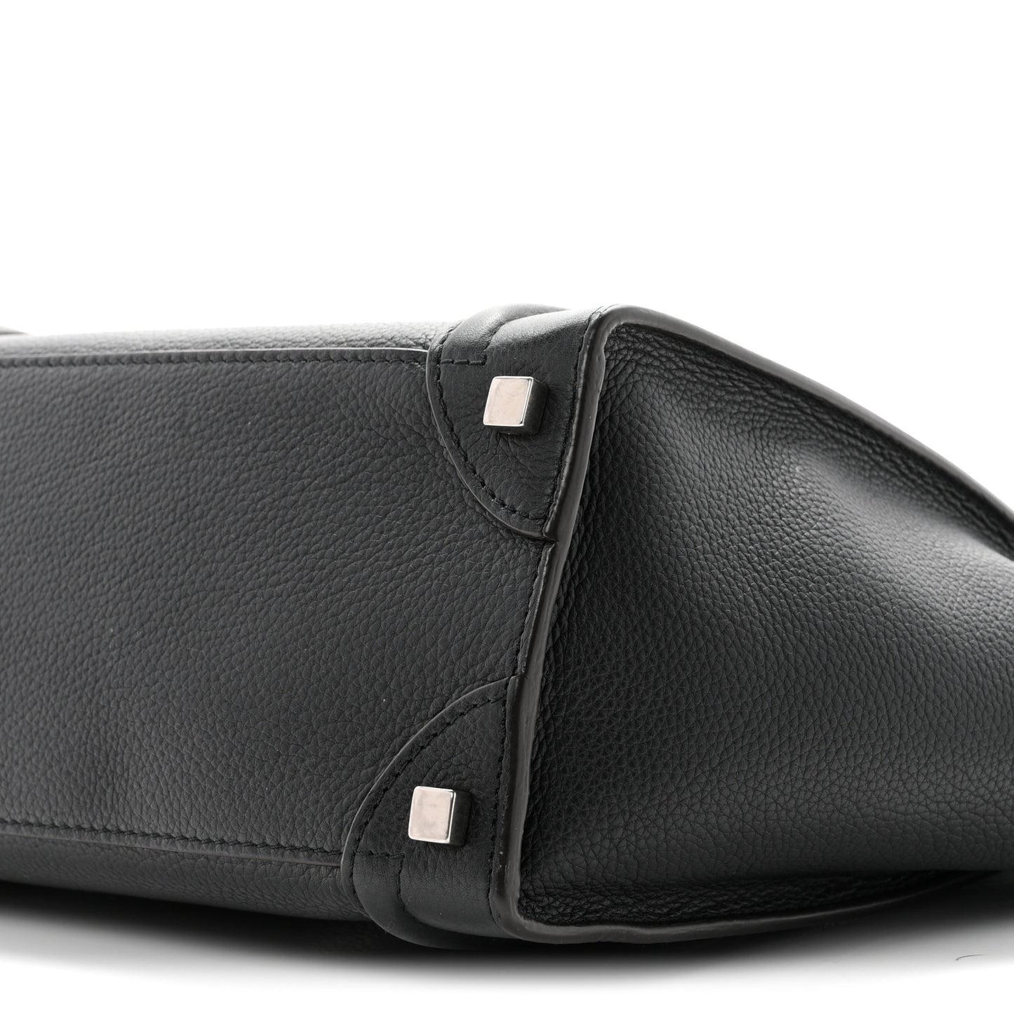 Drummed Calfskin Micro Luggage Black