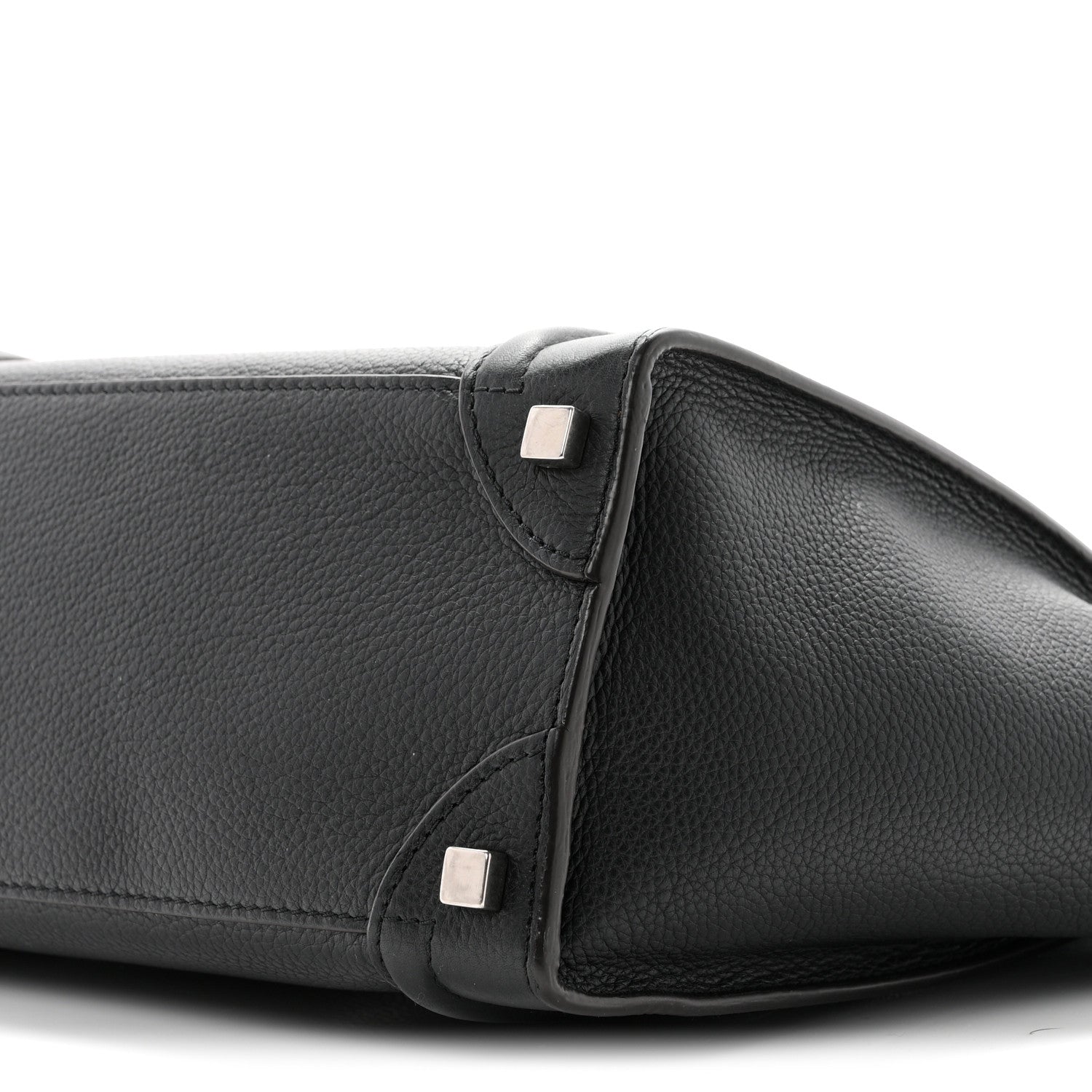 Celine Drummed Calfskin Micro Luggage Black 9 of 9