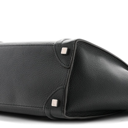 Celine Drummed Calfskin Micro Luggage Black 9 of 9