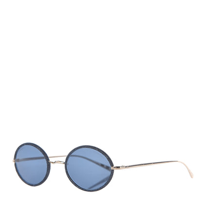 Chanel Metal Denim Oval Sunglasses 4248-J Gold Dark Blue 1 of 6