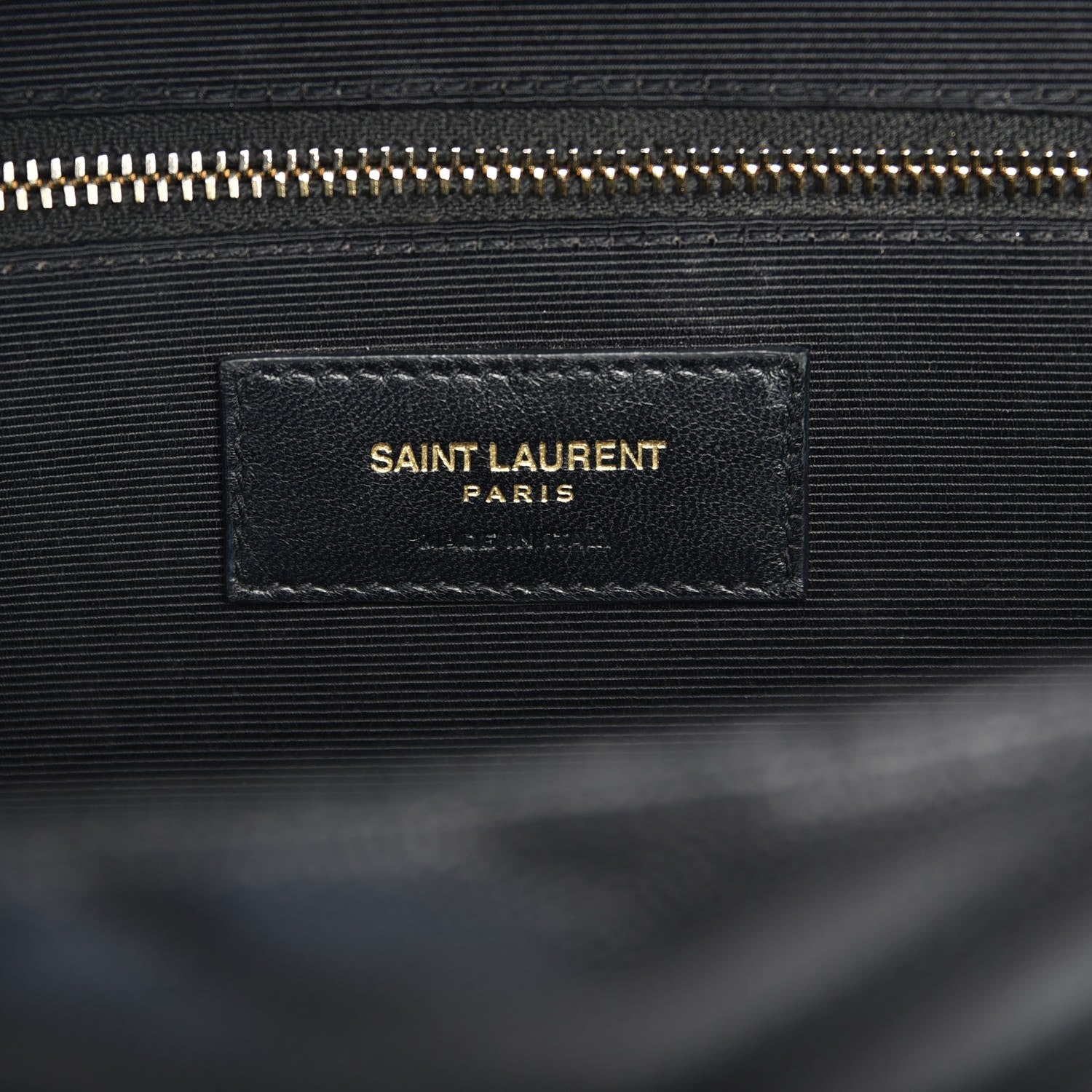 Saint Laurent Grain De Poudre Matelasse Chevron Large Monogram Satchel Black 6 of 12