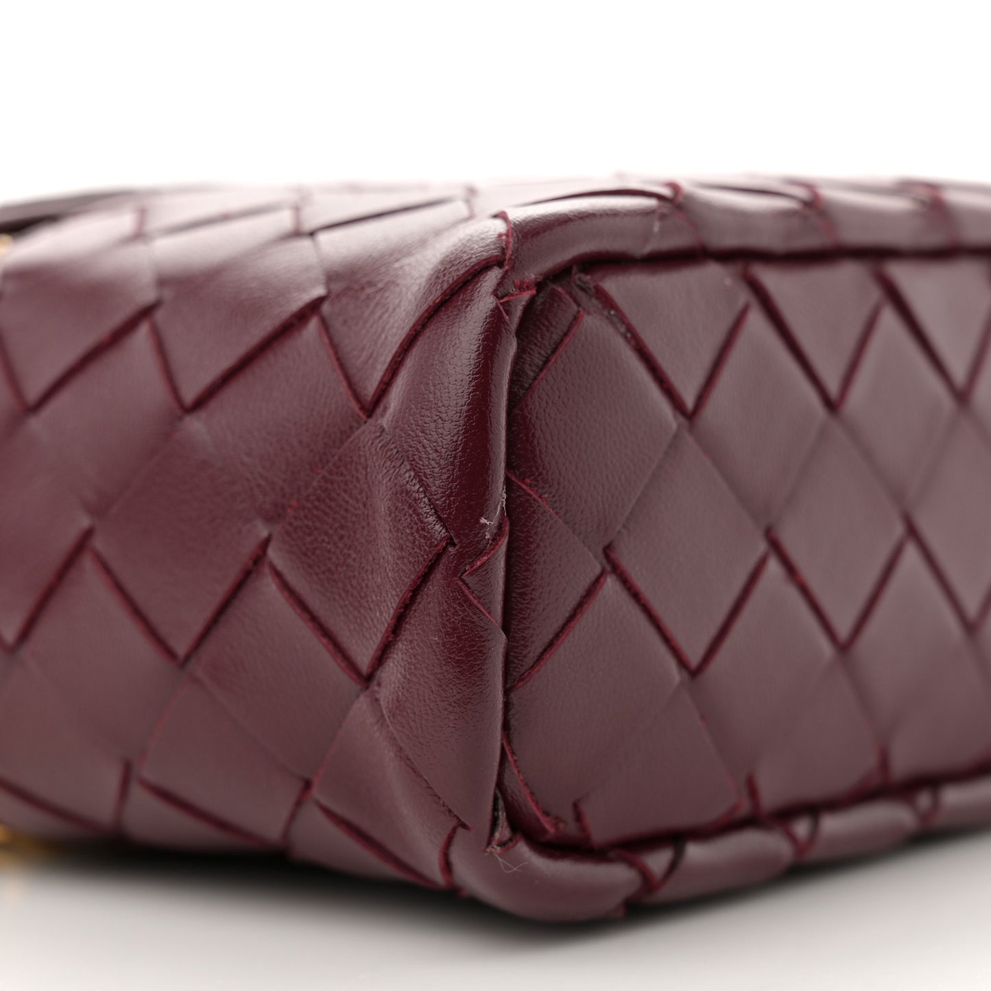 Calfskin Intrecciato Bang Bang Vanity Case Barolo