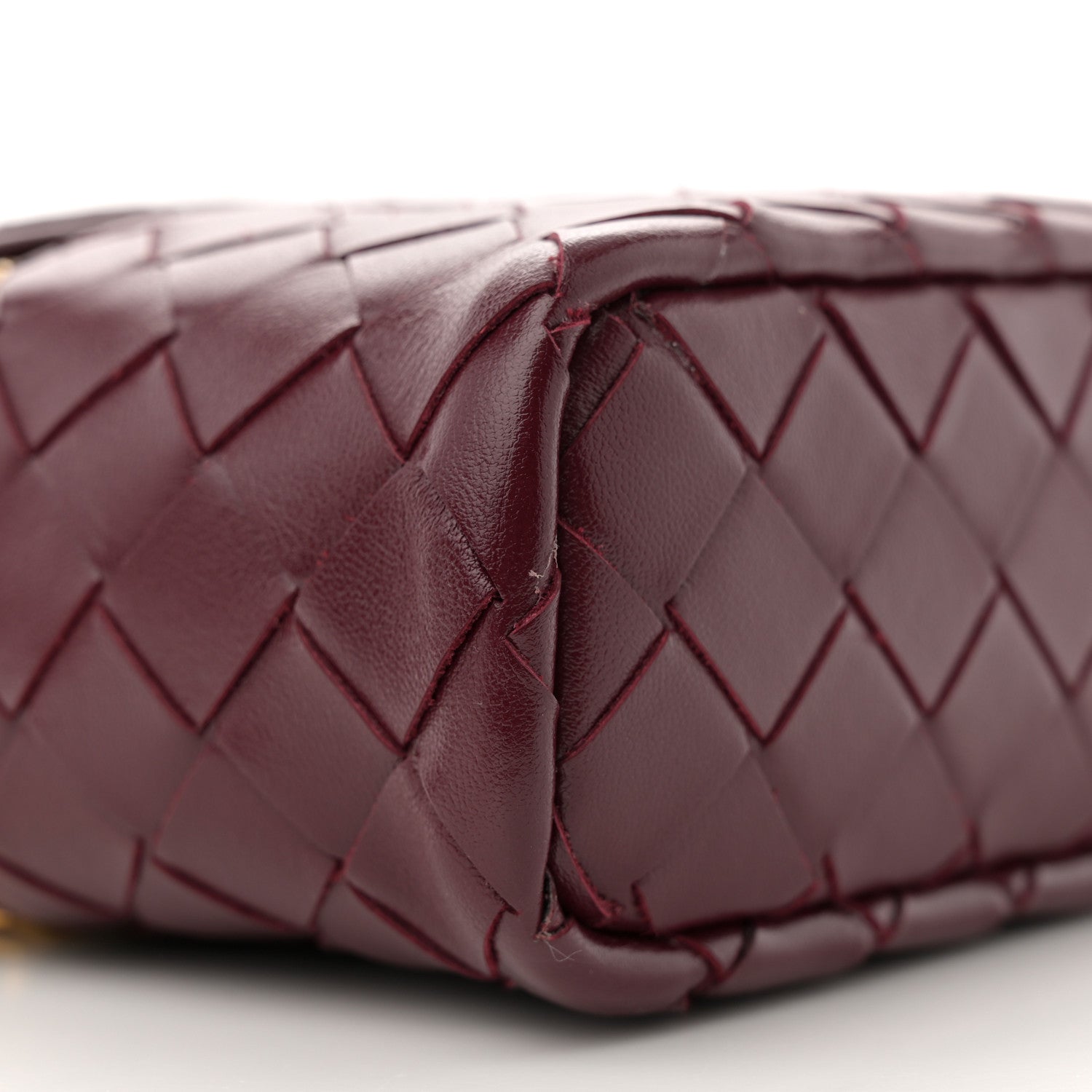 Bottega Veneta Calfskin Intrecciato Bang Bang Vanity Case Barolo 9 of 10