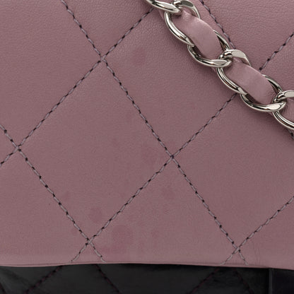 Chanel Lambskin Quilted Bi-Color Medium Single Flap Light Purple 12 of 13