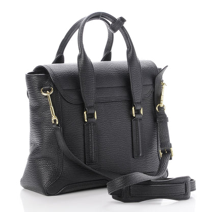 3.1 Phillip Lim 3.1 Textured Calfskin Medium Pashli Satchel Black 4 of 8