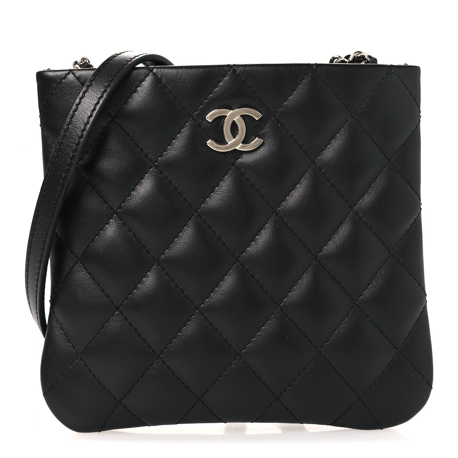 Chanel Lambskin Quilted Crossbody Bag Black 1 of 12