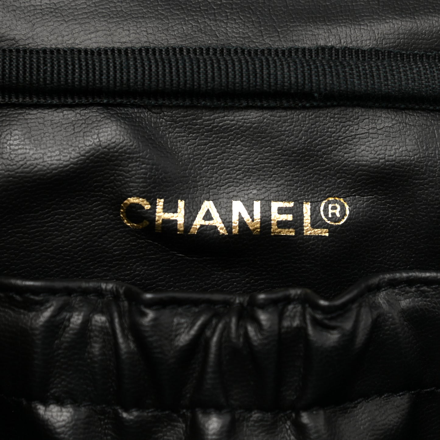 Lambskin Vanity Cosmetic Case Black