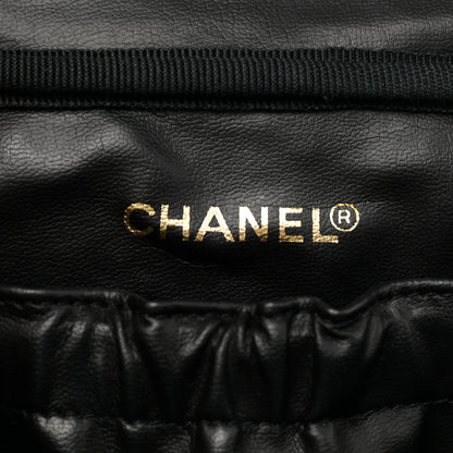 Chanel Lambskin Vanity Cosmetic Case Black 7 of 9