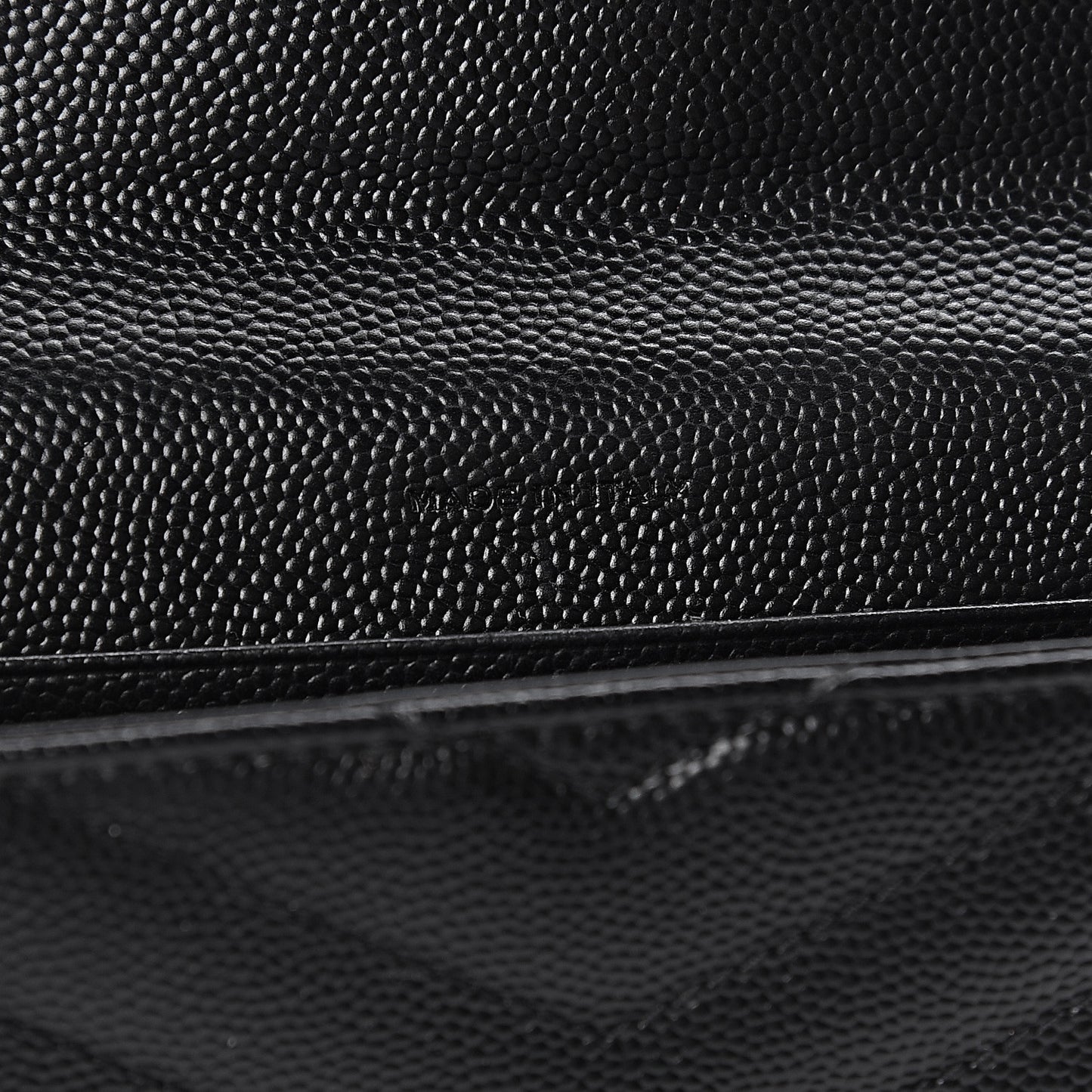 Grain De Poudre Matelasse Chevron Small Monogram Envelope Wallet Black