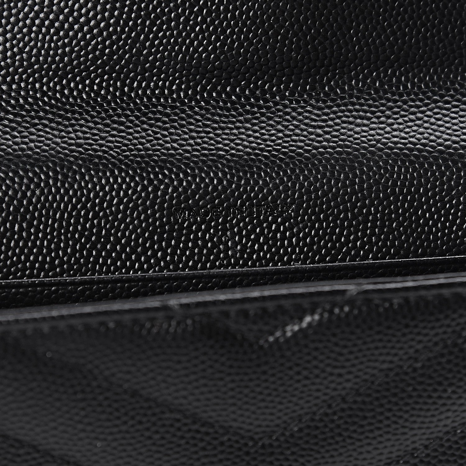 Saint Laurent Grain De Poudre Matelasse Chevron Small Monogram Envelope Wallet Black 7 of 7