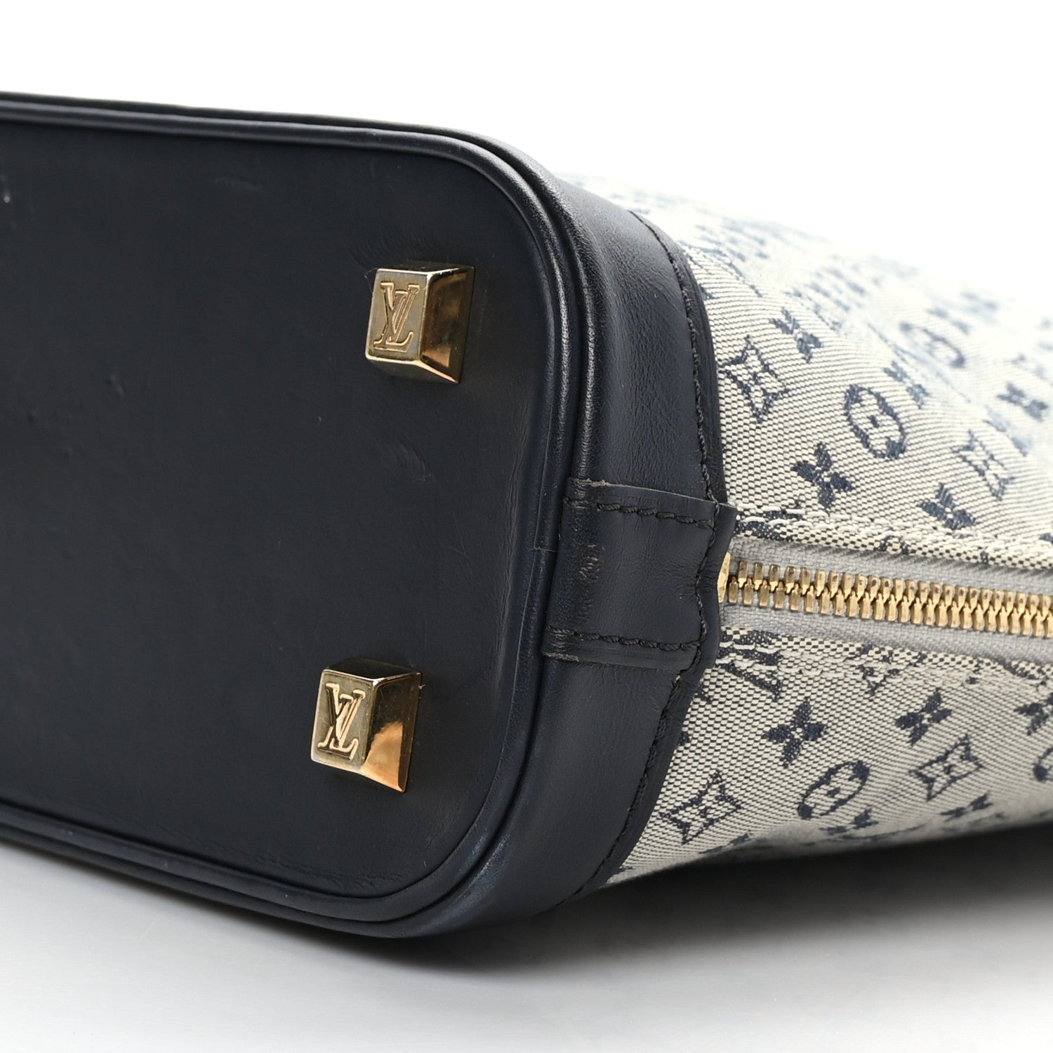 Louis Vuitton Mini Monogram Alma Haut Tote Blue 8 of 9