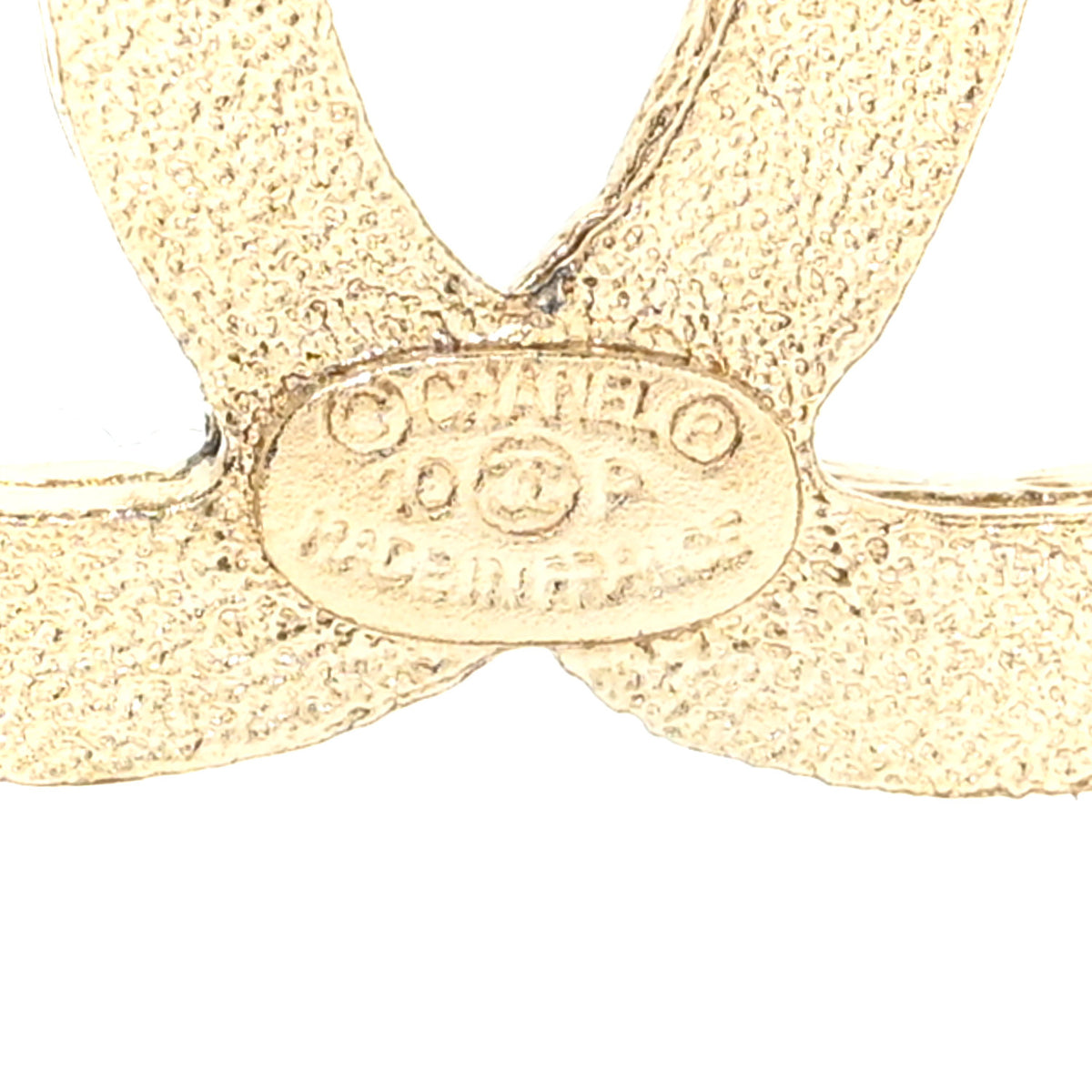 Chanel Crystal CC Sheath of Wheat Brooch Gold 3 of 5