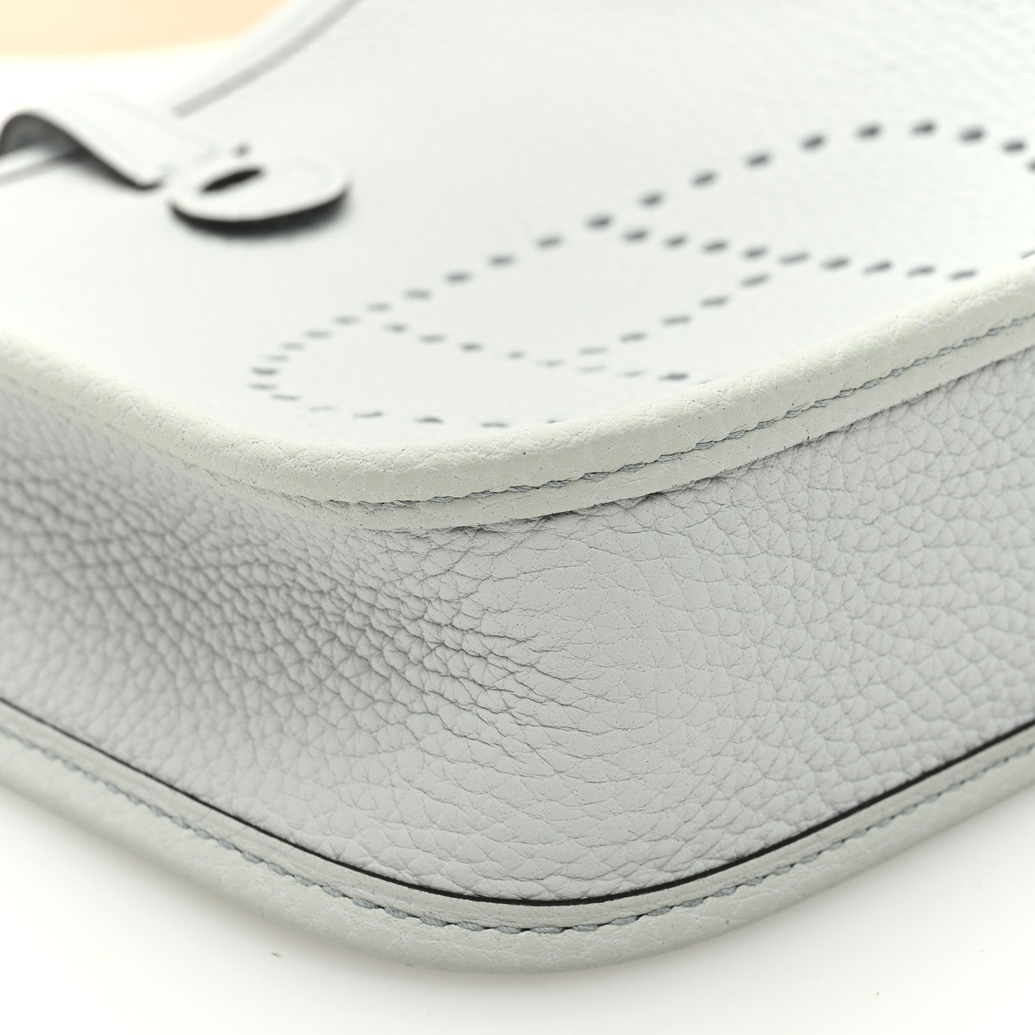 Hermes Taurillon Clemence Amazone Evelyne TPM Bleu Pale Nata 8 of 9