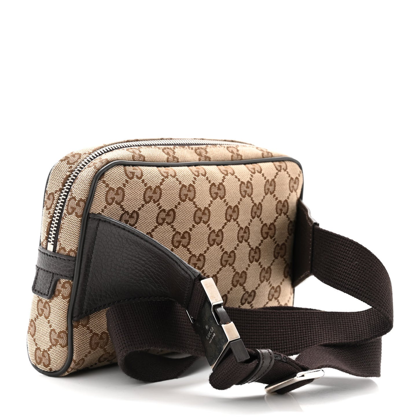 Monogram Dollar Calfskin Belt Bag Beige Ebony Testa di Moro Marrone Scuro