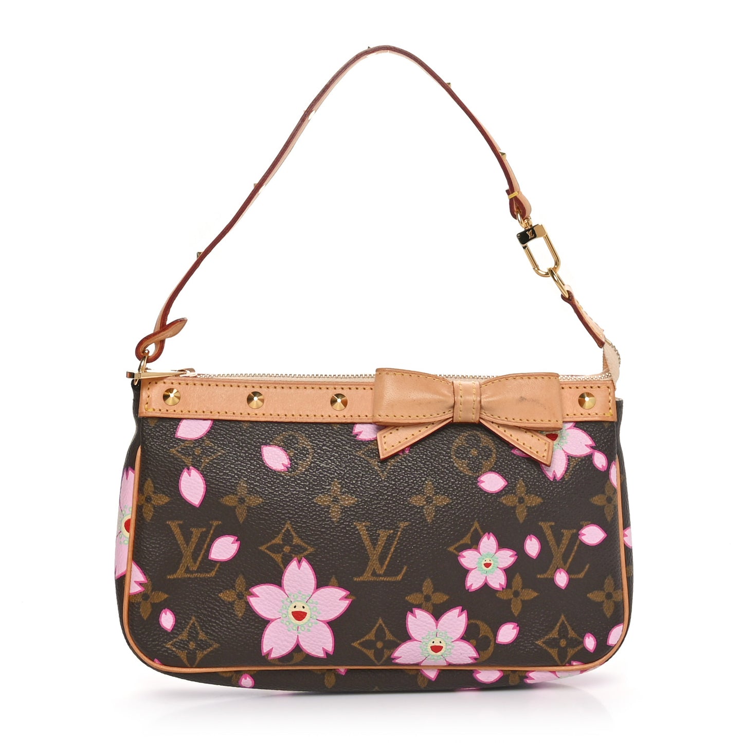Monogram Cherry Blossom Pochette Accessories Brown