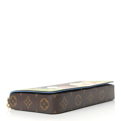 Louis Vuitton Monogram 2021 Christmas Animation China Wall Pochette Felicie Chain Wallet Myosotis Blue 5 of 9