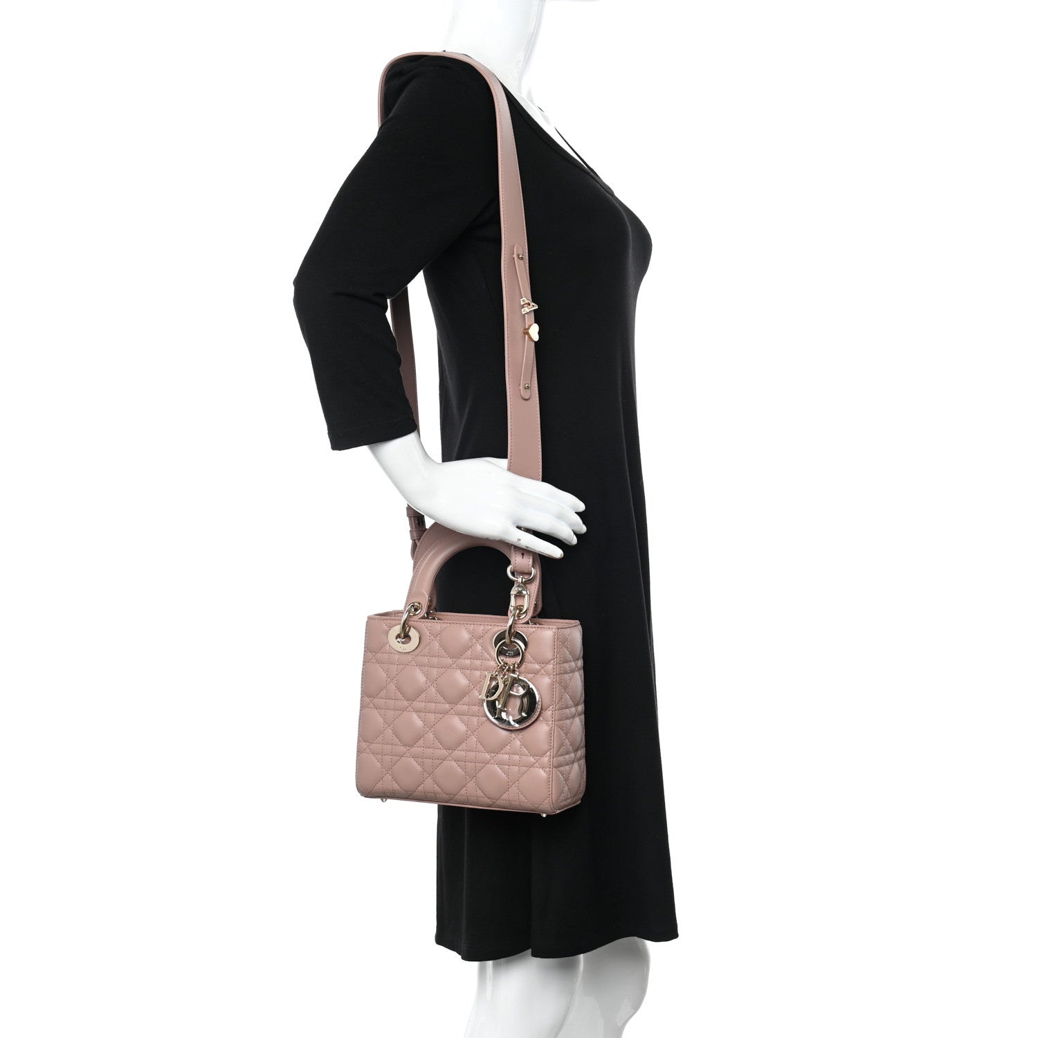 Christian Dior Lambskin Cannage Small My ABCDior Lady Dior Fard 2 of 10