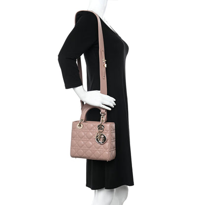 Christian Dior Lambskin Cannage Small My ABCDior Lady Dior Fard 2 of 10