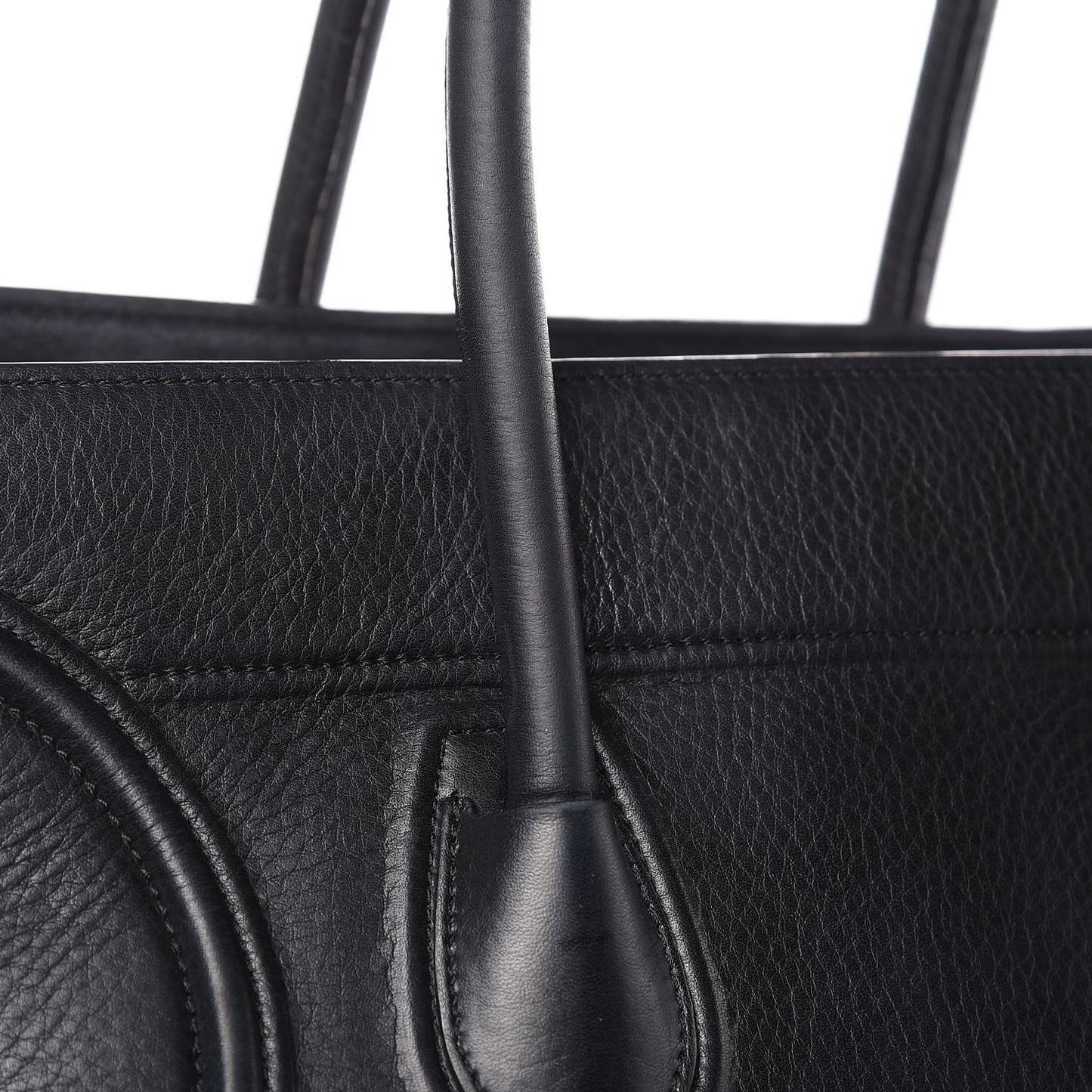 Supple Calfskin Medium Phantom Luggage Black