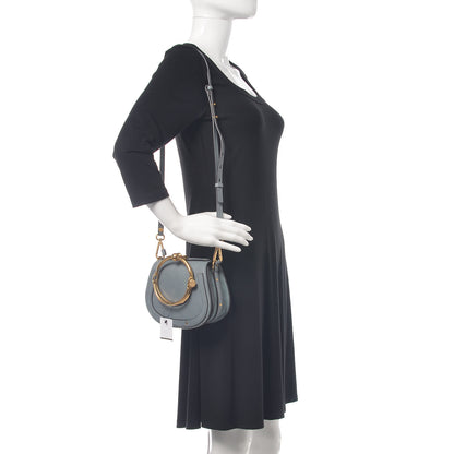 Chloe Calfskin Suede Small Nile Bracelet Bag Cloudy Blue 2 of 9