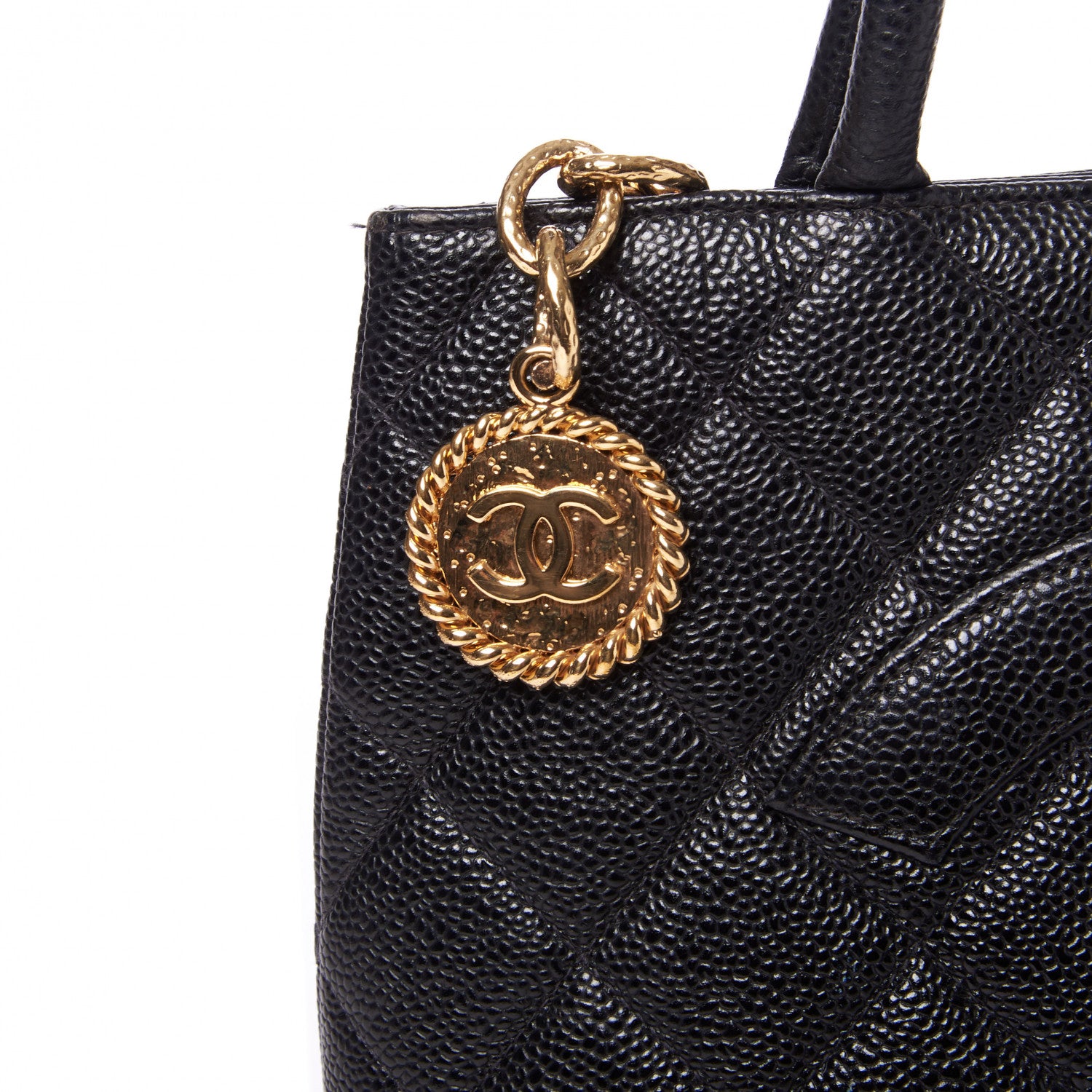 Chanel Caviar Quilted Medallion Tote Black 9 of 11