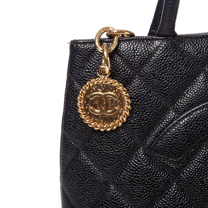 Chanel Caviar Quilted Medallion Tote Black 9 of 11
