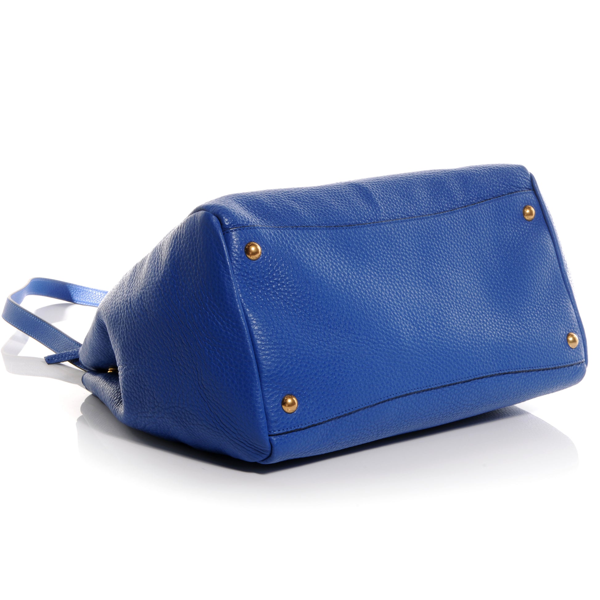 Prada Vitello Daino Shopping Tote Azzurro 4 of 11