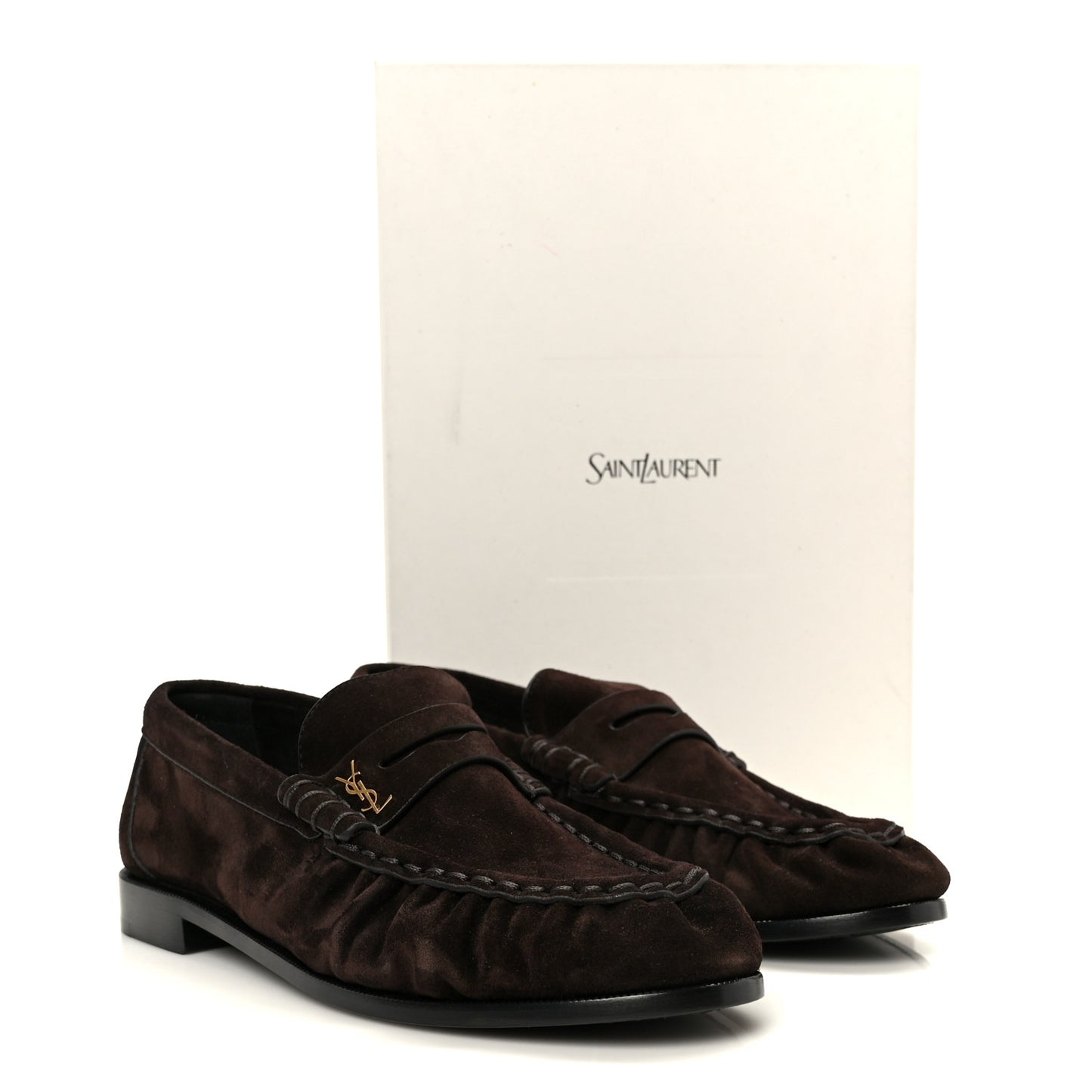 Suede Le Loafer 15 Penny Slippers 37 Dark Chocolate