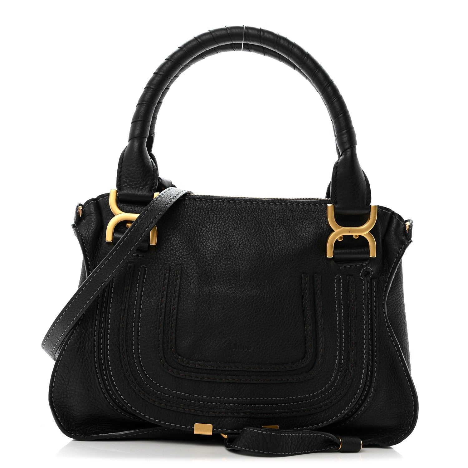 Chloe Calfskin Medium Marcie Satchel Black 1 of 14