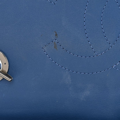 Chanel Calfskin Small Trendy CC Dual Handle Flap Bag Blue 17 of 21