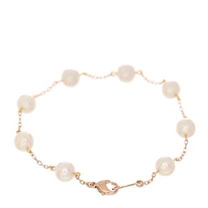 Mikimoto 18K Rose Yellow Gold Akoya Pearl 6-6.5mm Station Bracelet 2 of 4