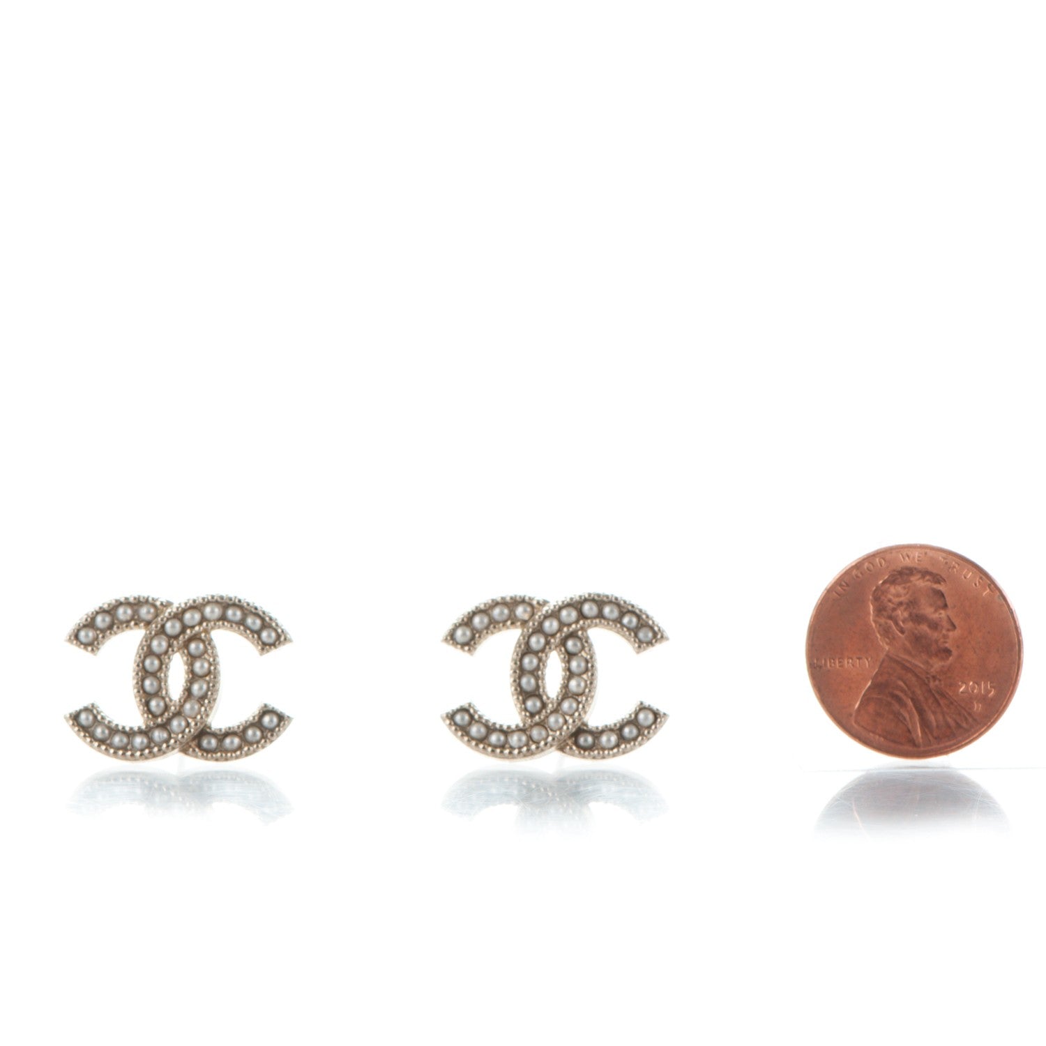 Chanel Pearl CC Earrings Gold 2 of 5