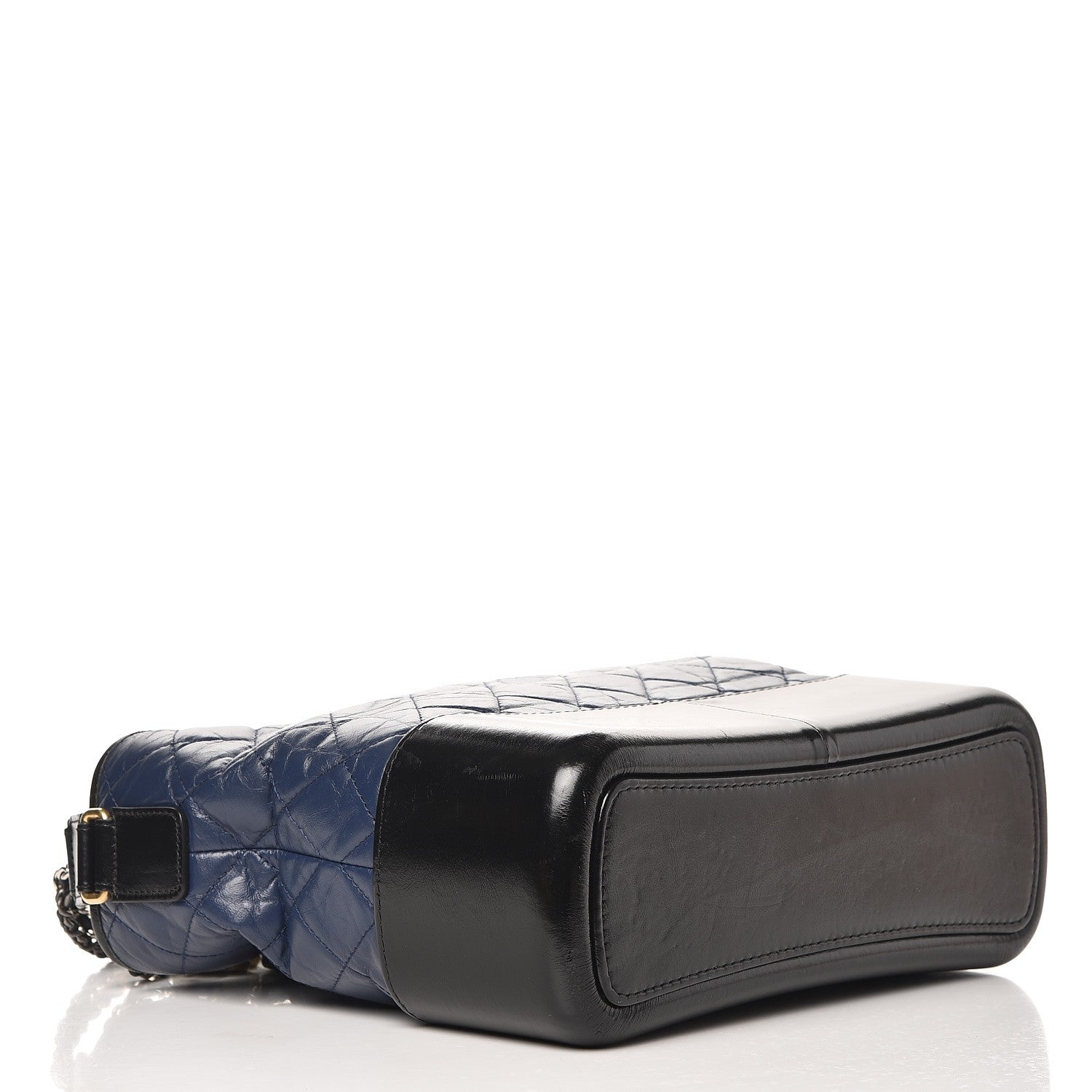 Chanel Aged Calfskin Quilted Medium Gabrielle Hobo Navy Black 4 of 11