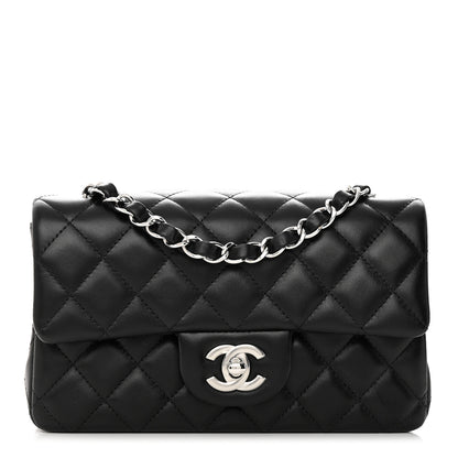 Chanel Lambskin Quilted Mini Rectangular Flap Black 1 of 12