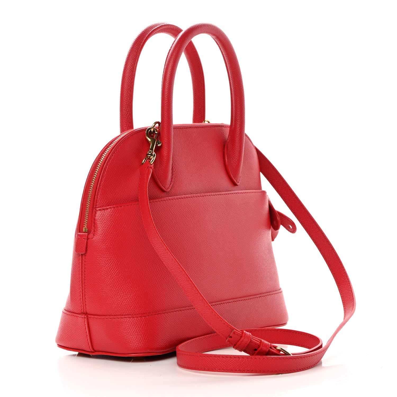 Balenciaga Grained Calfskin S Ville Top Handle Bag Rouge Coquelicot 3 of 15