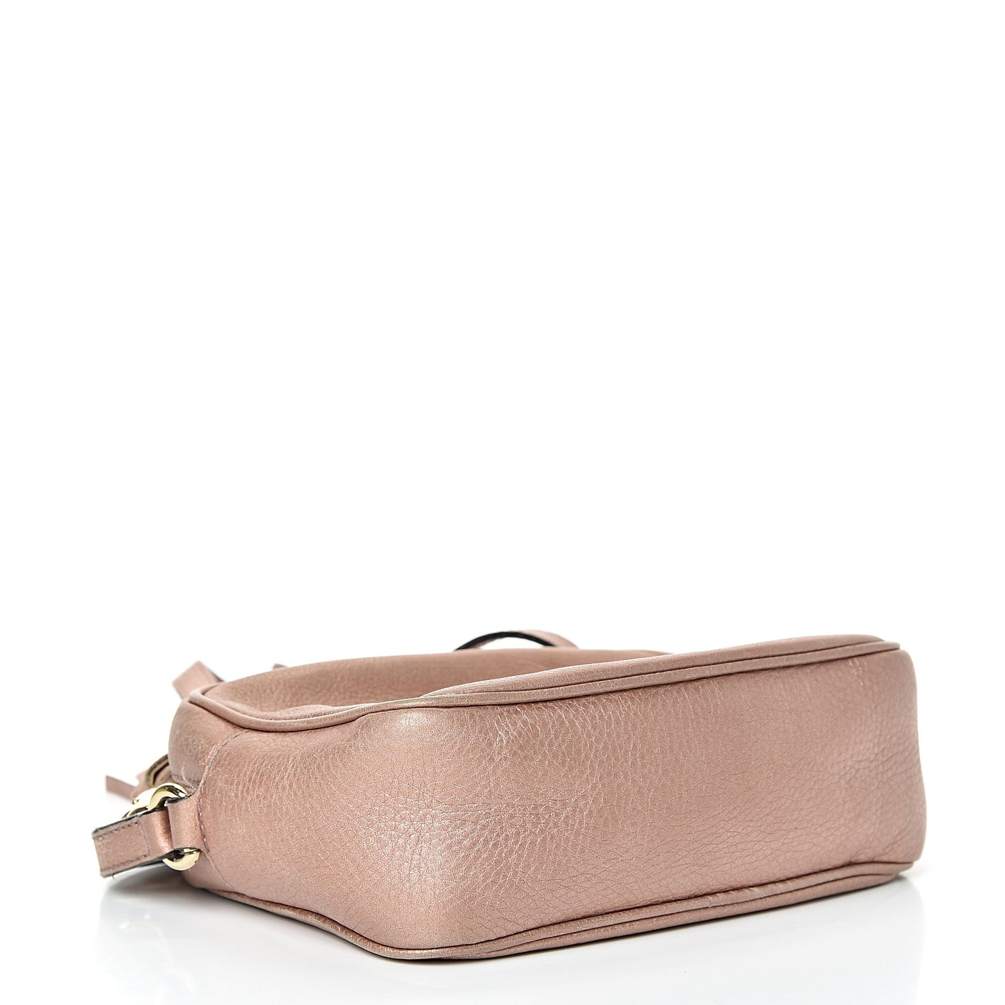 Metallic Pebbled Calfskin Small Soho Disco Bag Pink