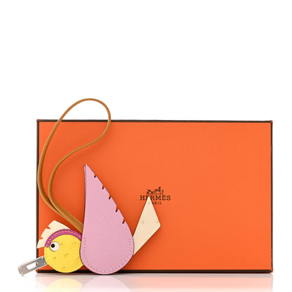 Hermes Ostrich Epsom Swift Birdy Bag Charm Mauve Sylvestre 5 of 5