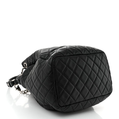 Chanel Lambskin Quilted CC Chain Drawstring Tote Black 4 of 10