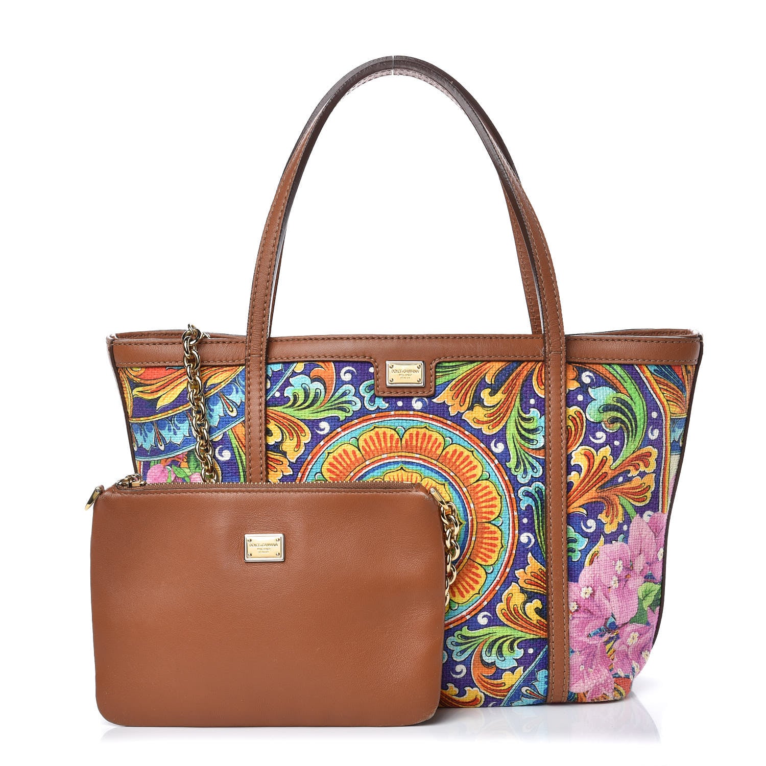 Dolce & Gabbana Printed Canvas Shopping Tote Multicolor 3 of 14