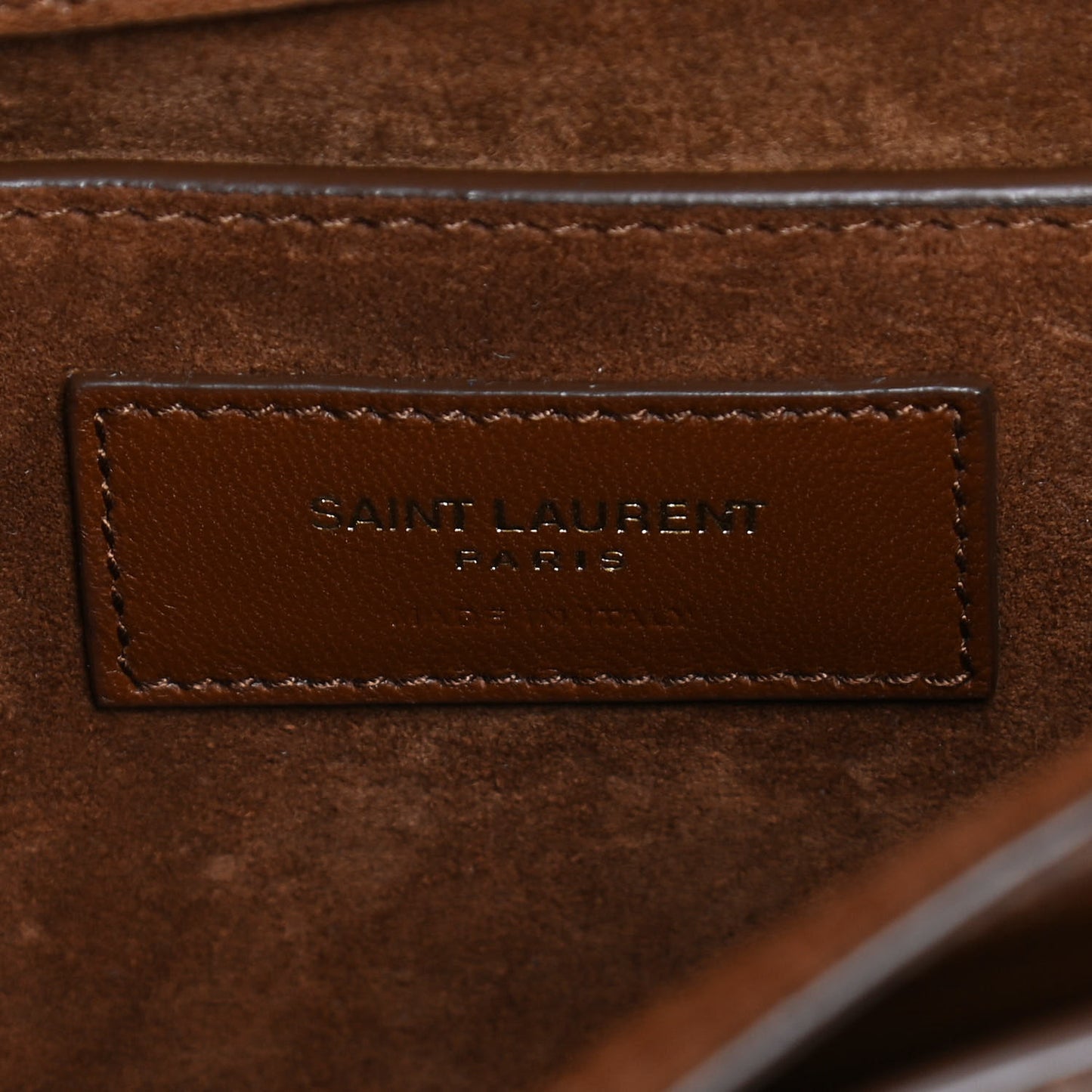 Suede Monogram Book Bag Brown