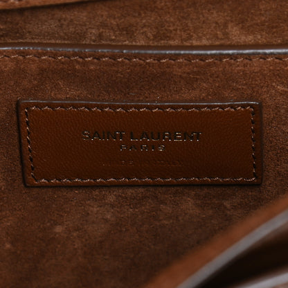 Saint Laurent Suede Monogram Book Bag Brown 5 of 13