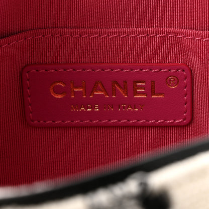 Chanel Tweed Lambskin Quilted Coco Midnight Camera Case White Black Multicolor 6 of 12