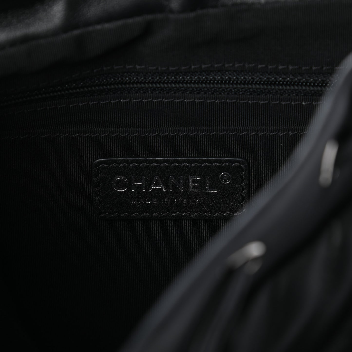 Calfskin Chevron Quilted Small Urban Spirit Backpack Black