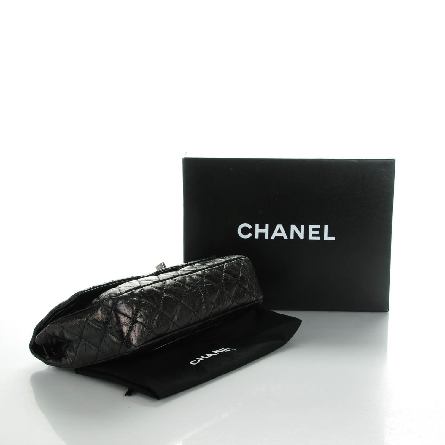 Chanel Metallic Calfskin Quilted 2.55 Reissue 226 Flap Black 4 of 7