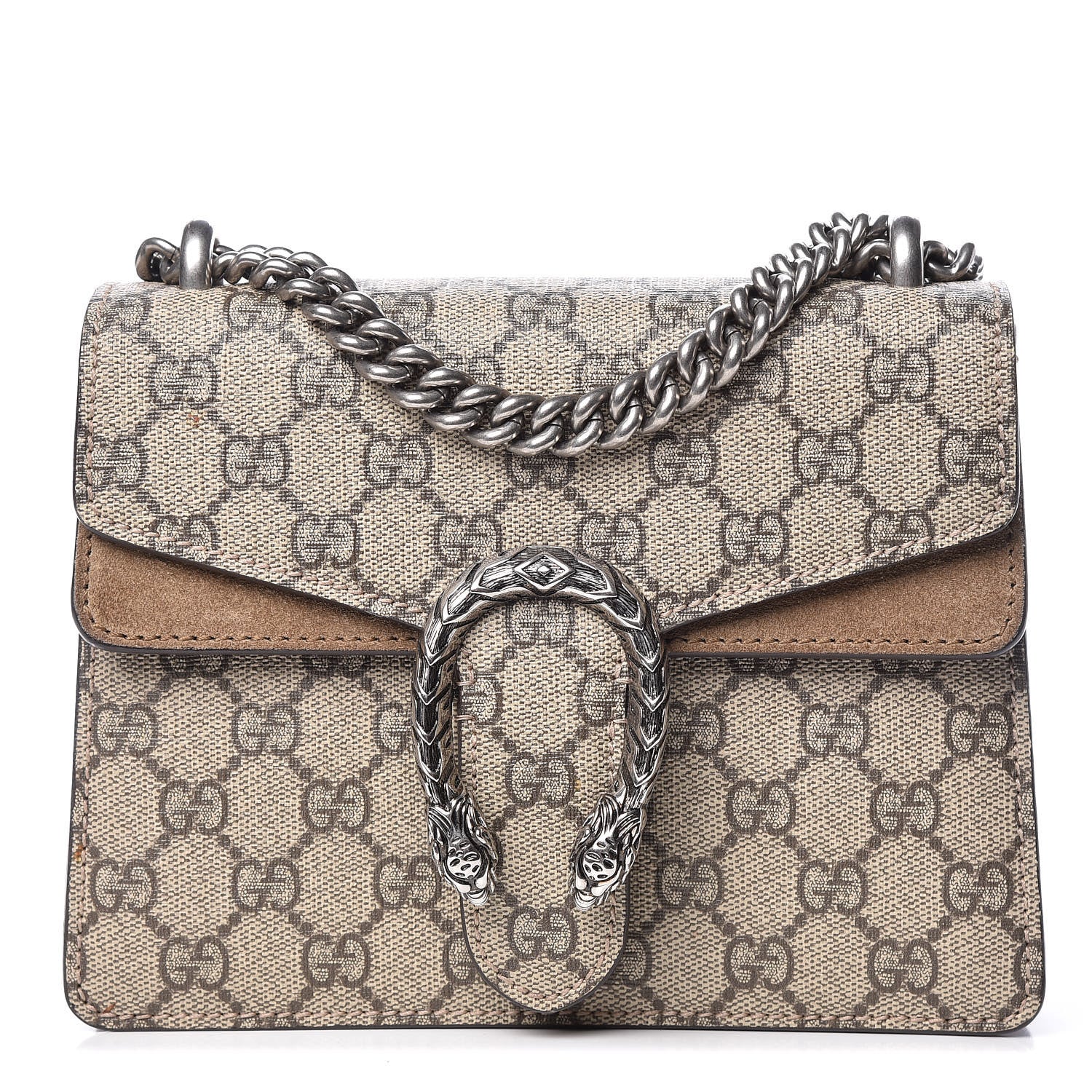 Gucci GG Supreme Monogram Mini Dionysus Shoulder Bag Taupe 1 of 15